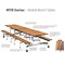 Virco 53.25 in. W, 144 in. L, 29 in. H, Particle Board Top, Medium Oak Top and Bench / Black Edge MTB172912 - alternate 2